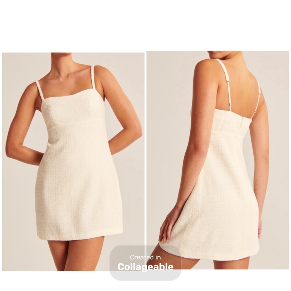 Abercrombie & Fitch Tweed Skort Dress Sz XS Ivory
